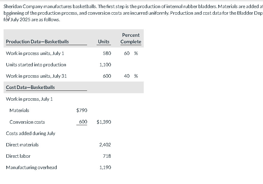 (a2) Calculate the unit costs of production for