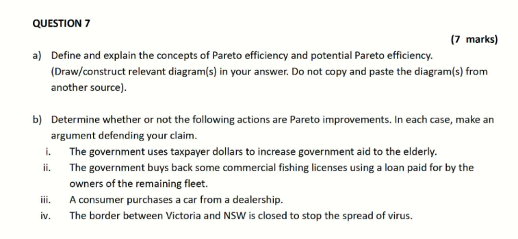 QUESTION 7 (7 marks) a) Define and explain the