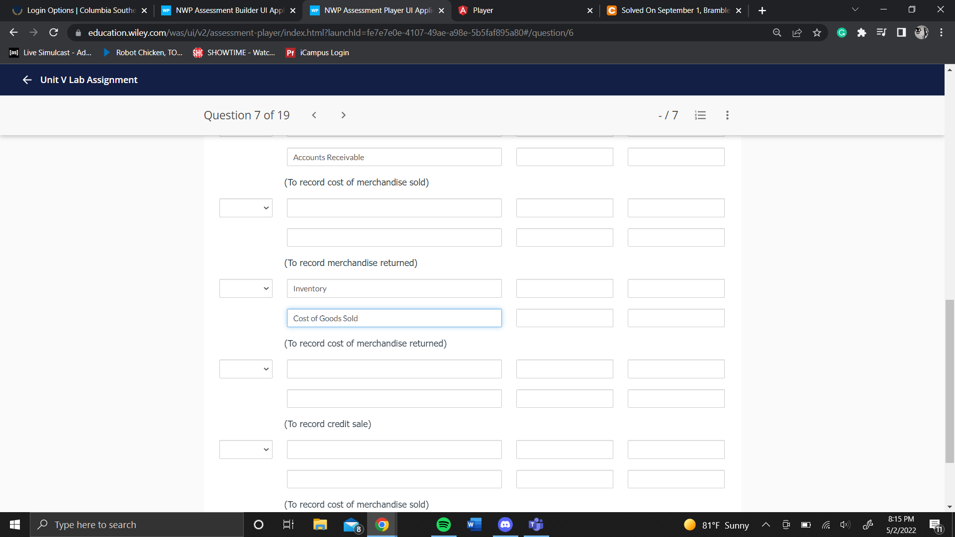 Login Options | Columbia Southe X WP NWP