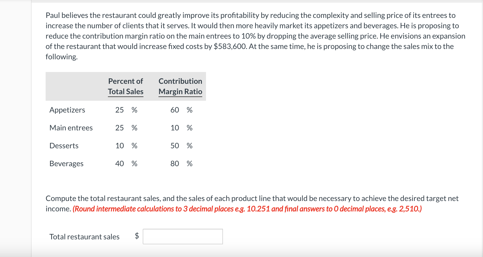 Paul believes the restaurant could greatly