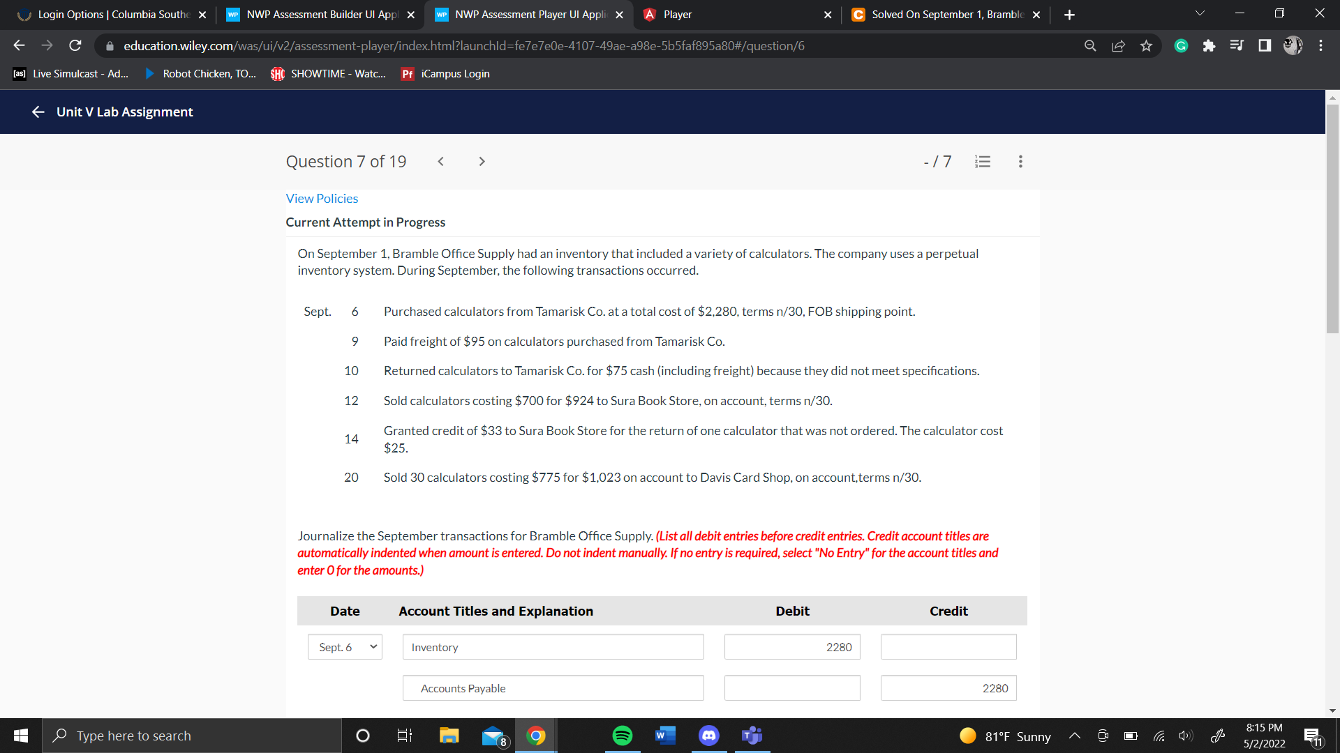 Login Options | Columbia Southe X WP NWP