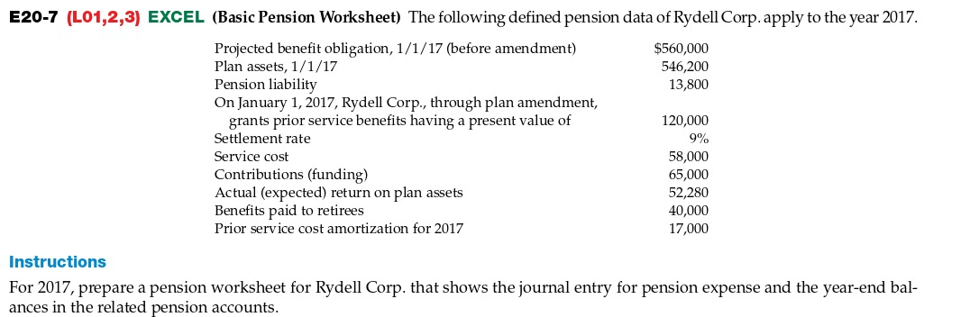 I have attached the work for the worksheet E20-7