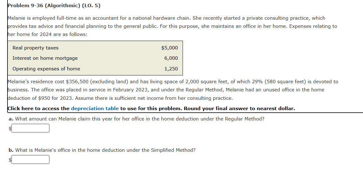 Problem 9 - 3 6 ( Algorithmic ) ( LO . 5 )