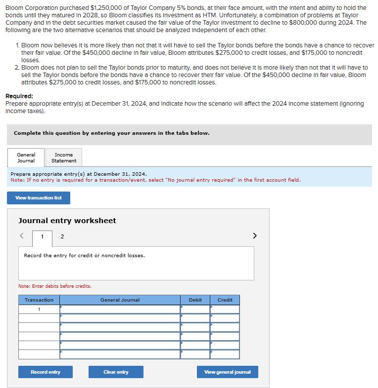 Bloom Corporation purchased \ ( \ $ 1 , 2 5 0 , 0