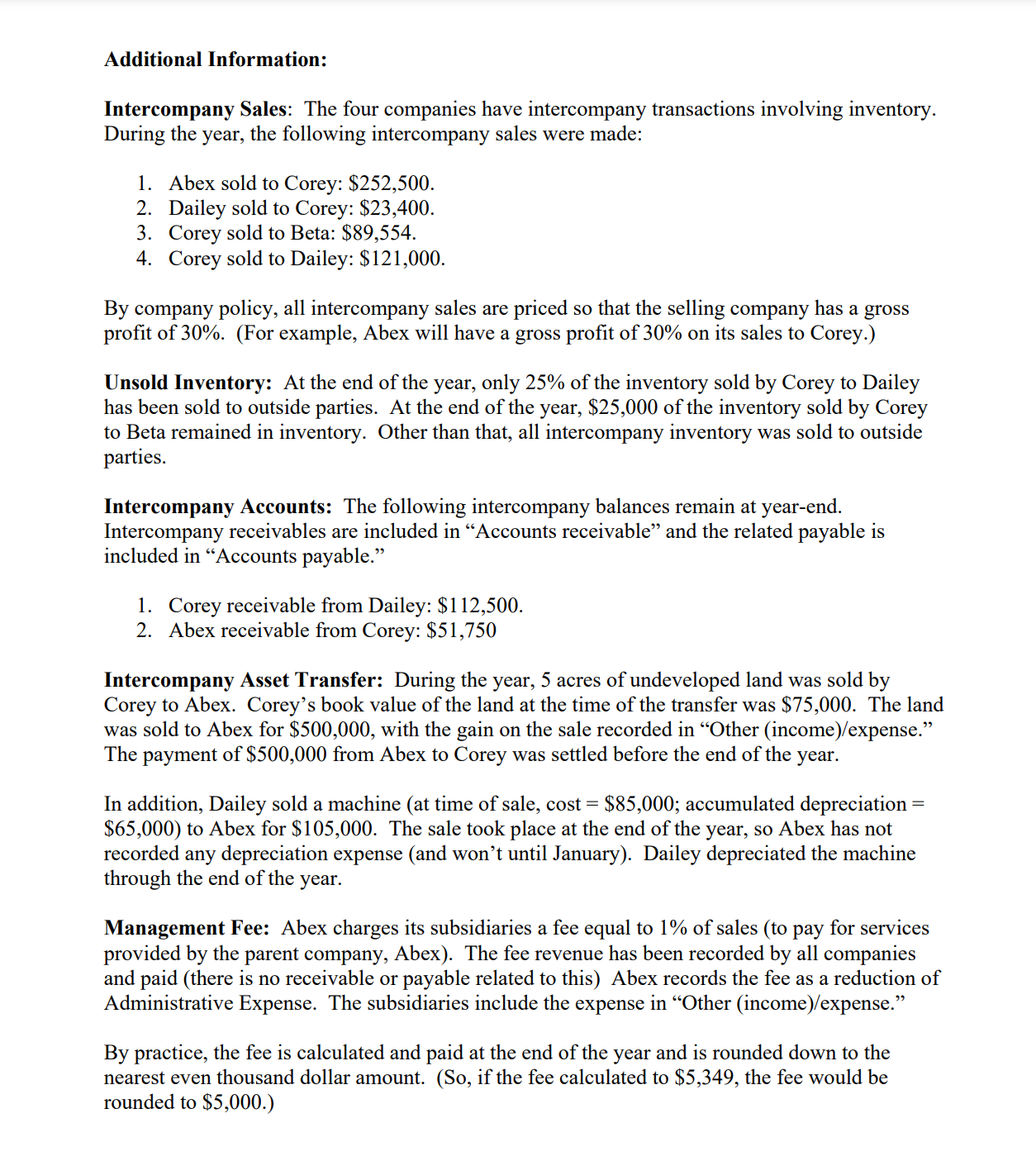 assume this is the first year of preparing