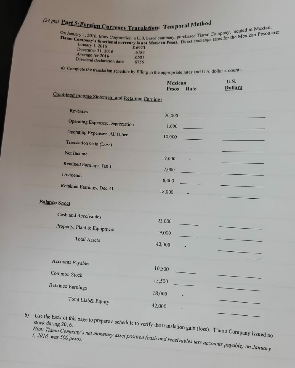 need help with question please (24 pts) Part 5: