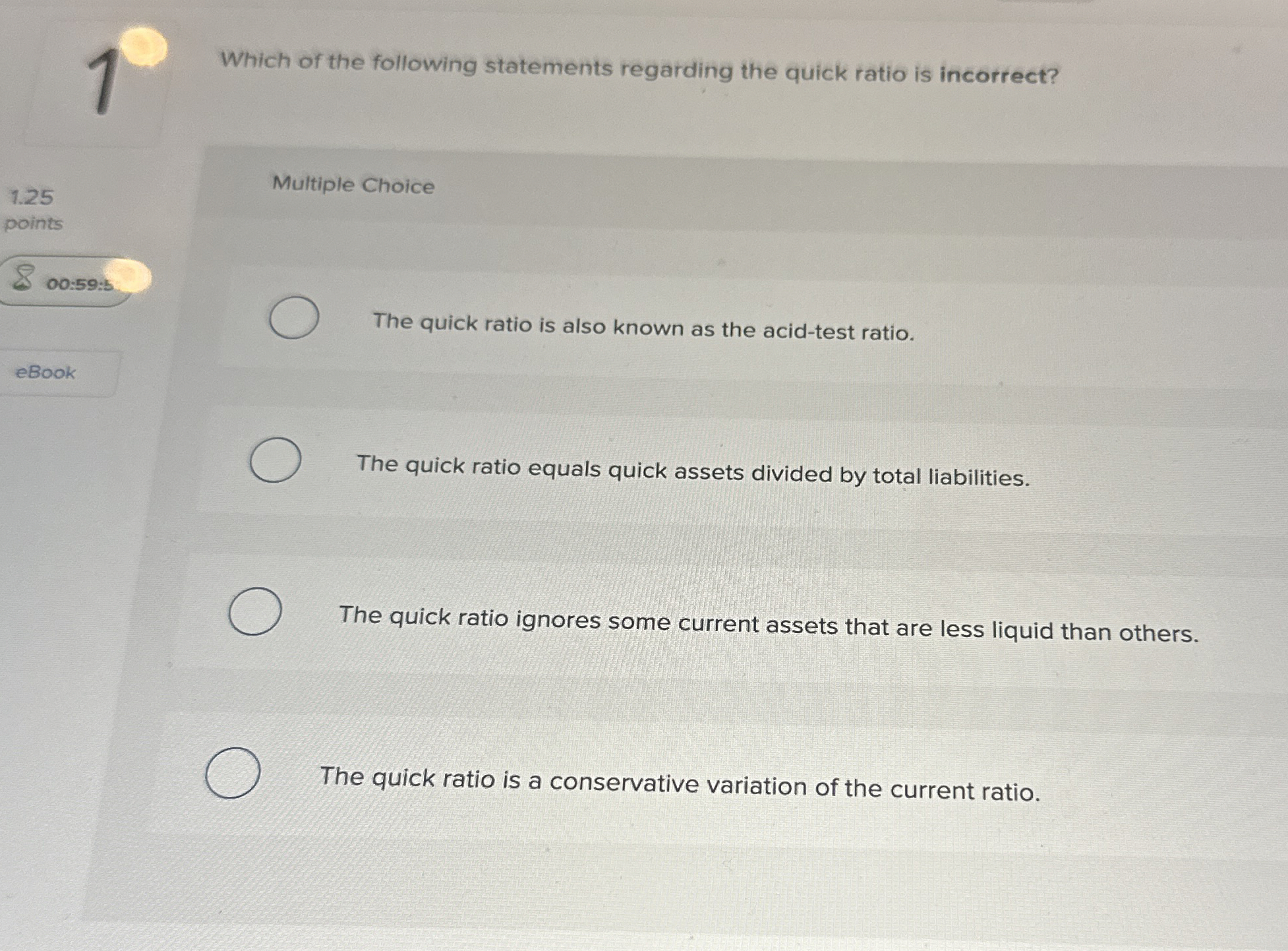 1 Which of the following statements regarding the