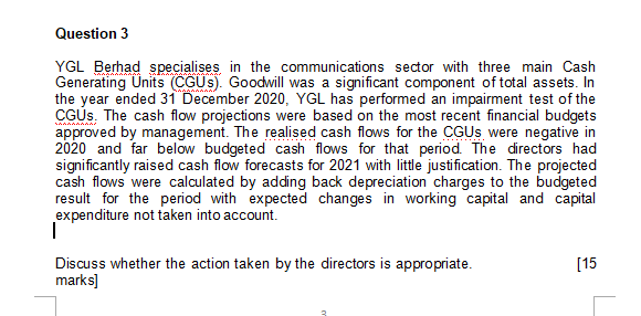 Question 1 Read the below statements carefully