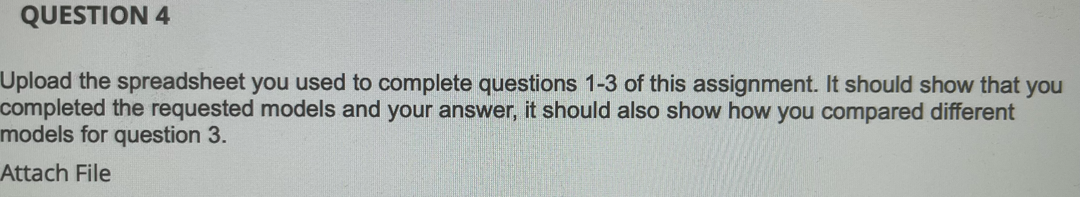 For this assignment you will create multiple time