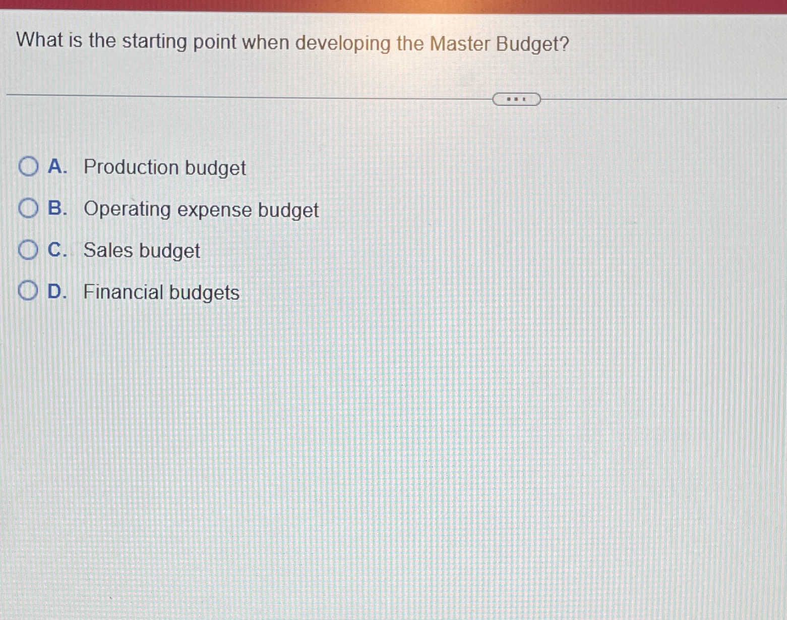 What is the starting point when developing the