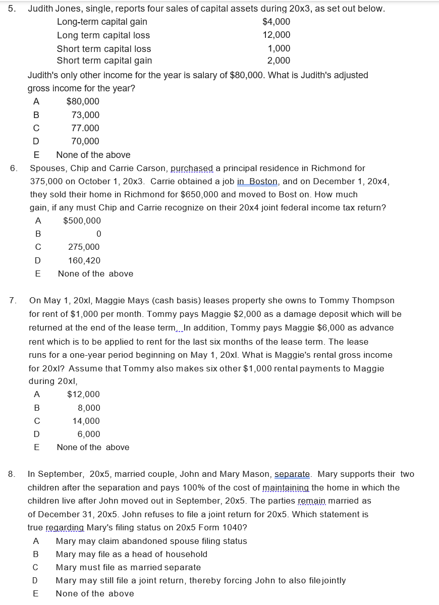 Answer all questions and problems appearing on