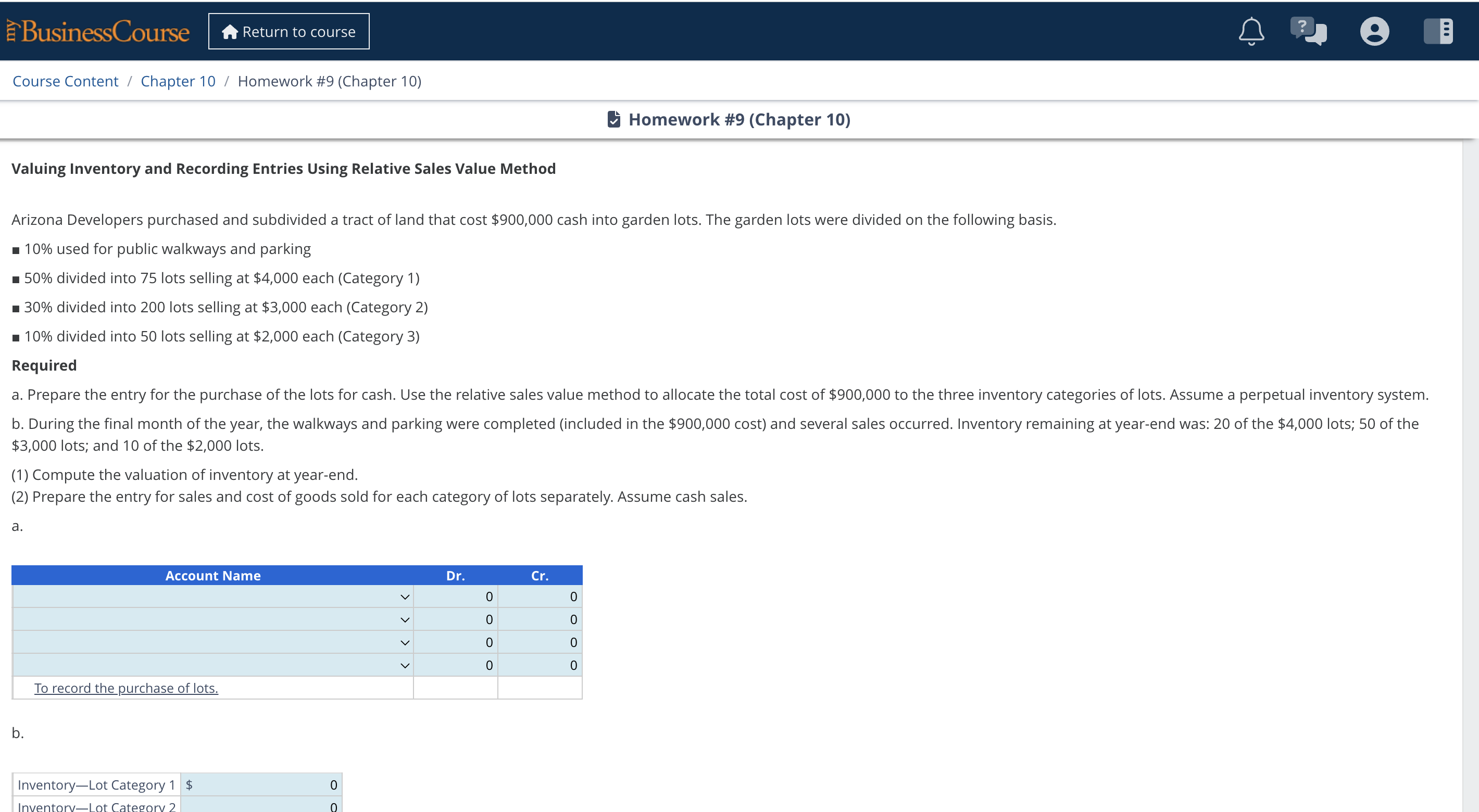 Valuing Inventory and Recording Entries Using