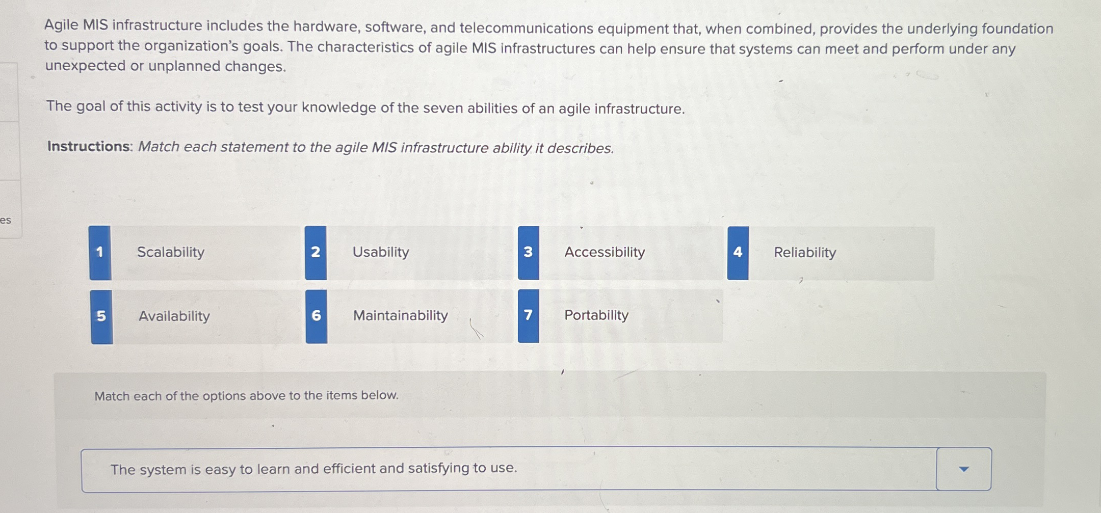 Agile MIS infrastructure includes the hardware,