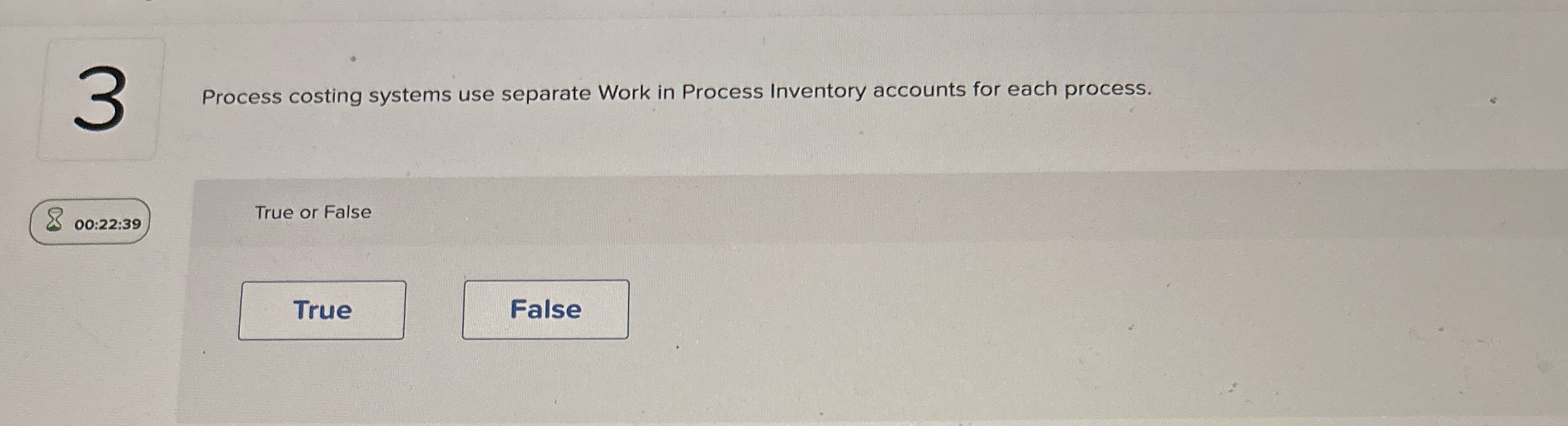Process costing systems use separate Work in