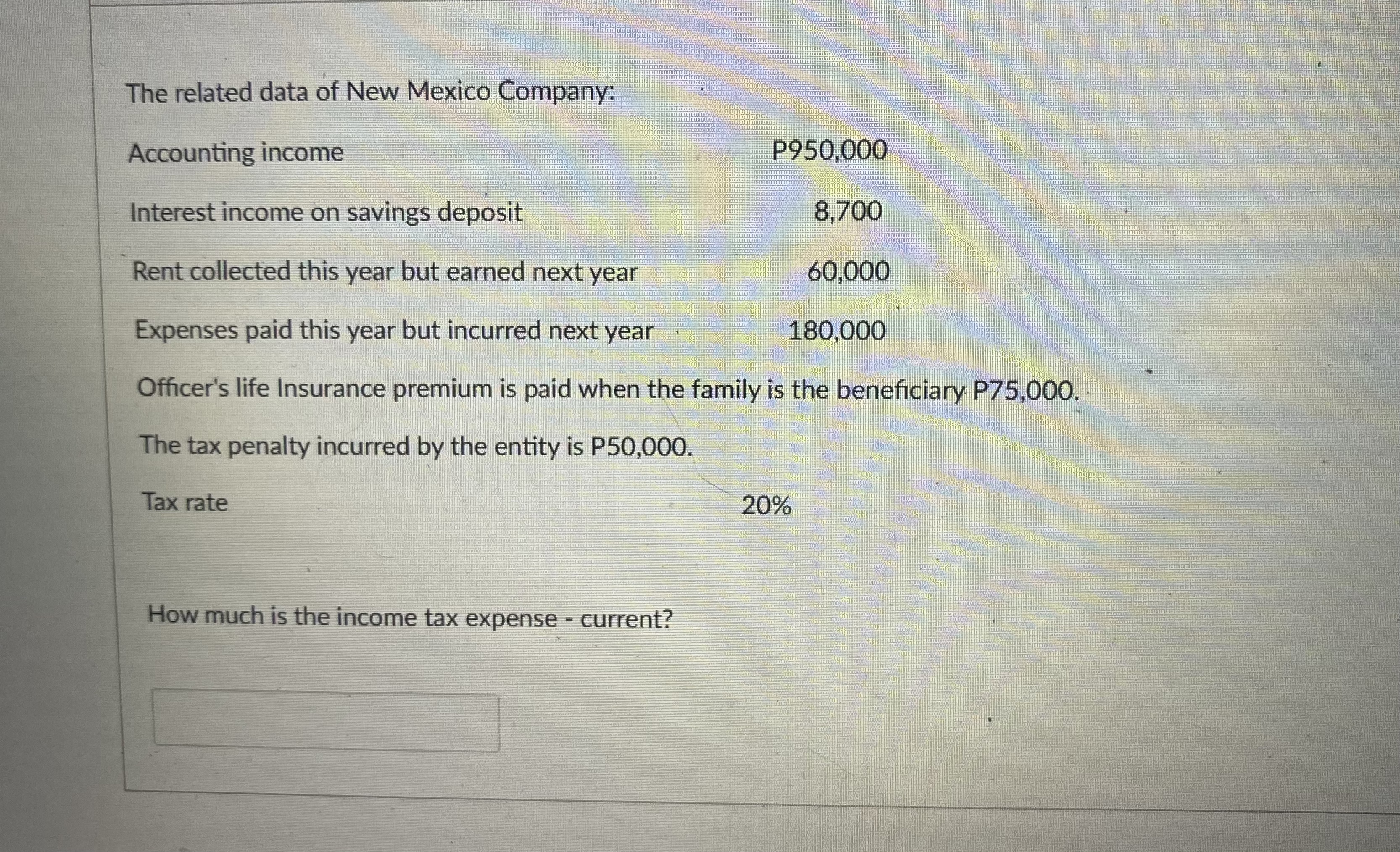 Instruction: Answer the problem and show the