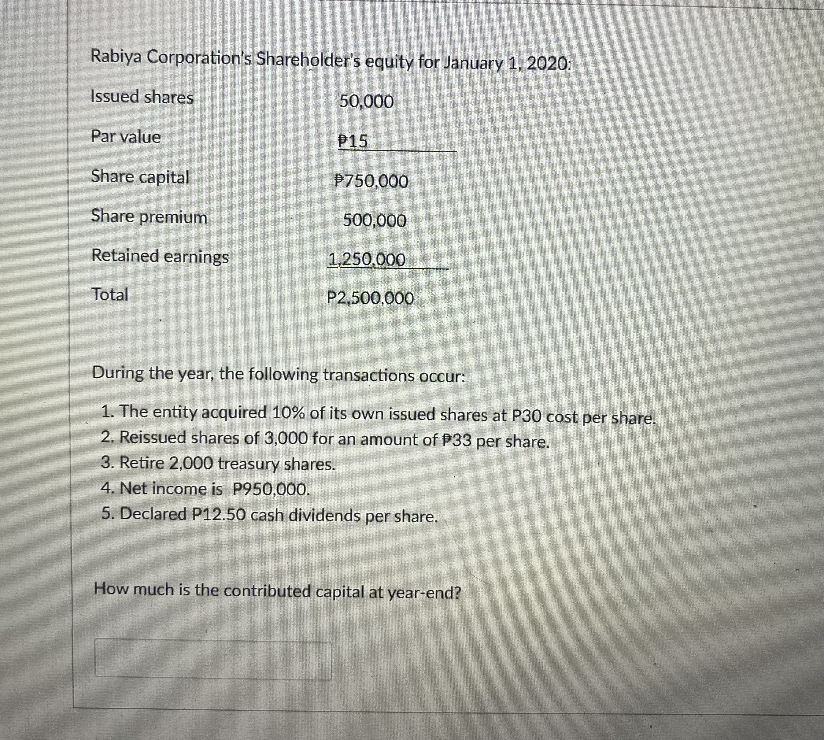 Instruction: Answer the problem and show the