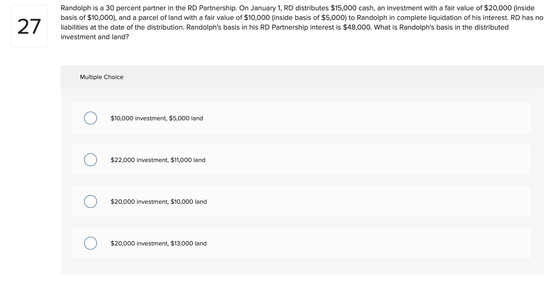 27 Randolph is a 30 percent partner in the RD