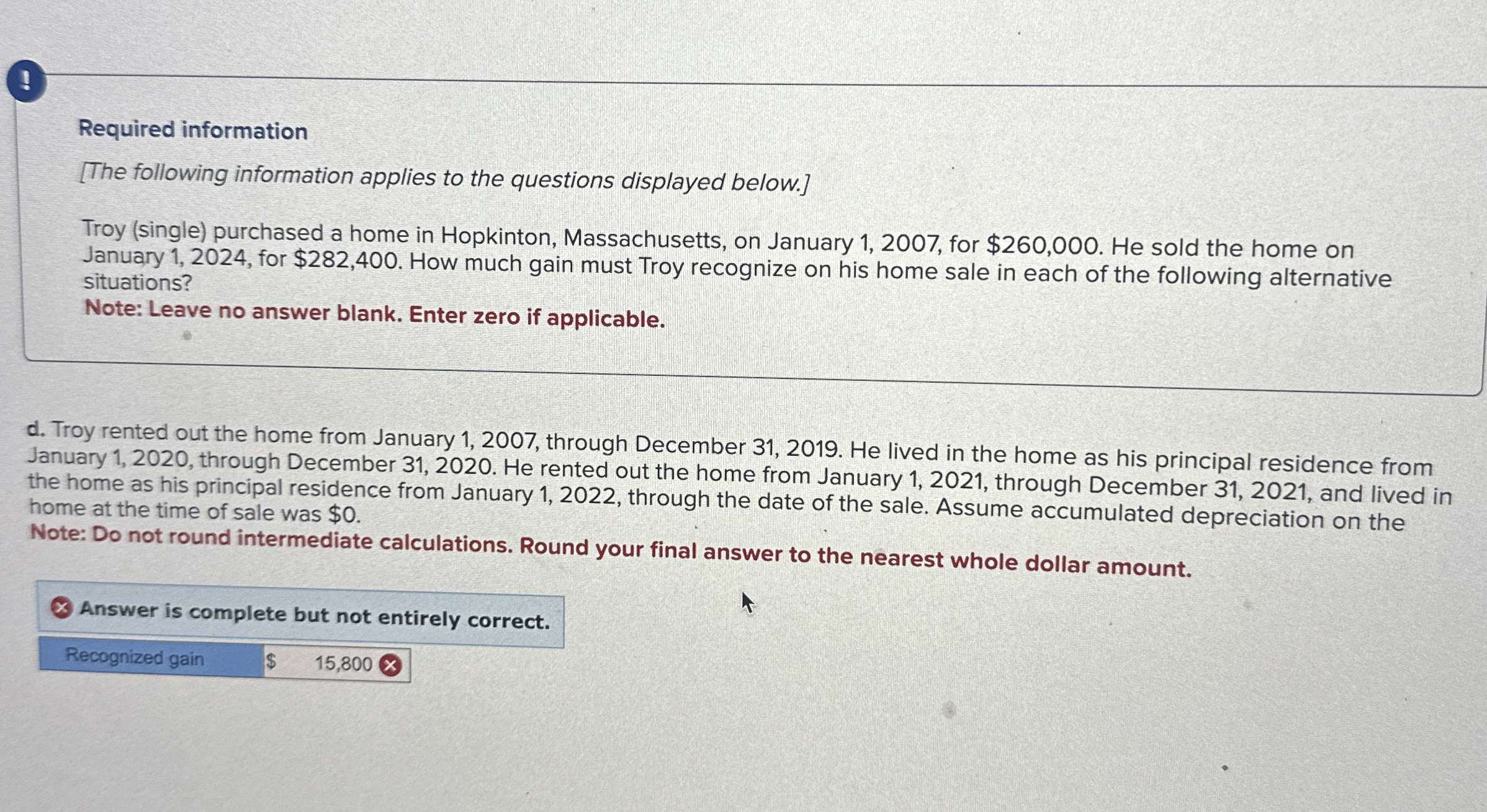 ! Required information [ The following