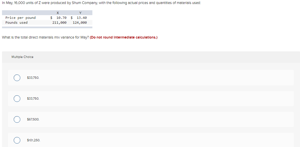 1. What is the total direct materials mix