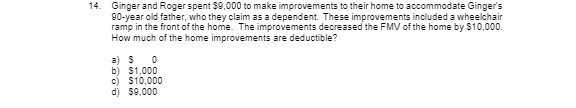 14. Ginger and Roger spent $9,000 to make