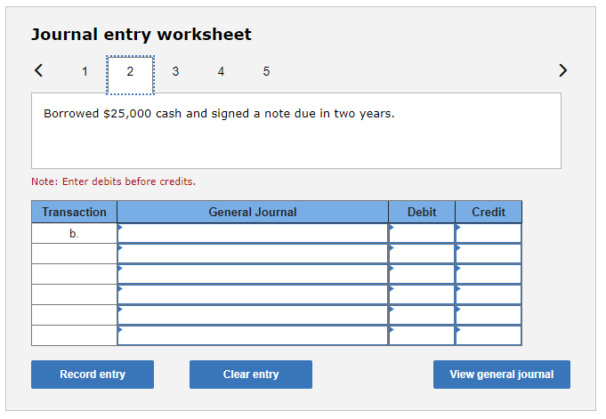 2. Prepare journal entries for each transaction.