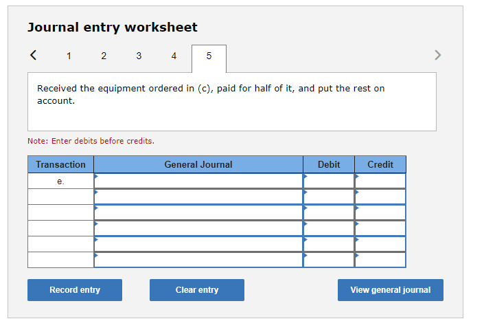 2. Prepare journal entries for each transaction.