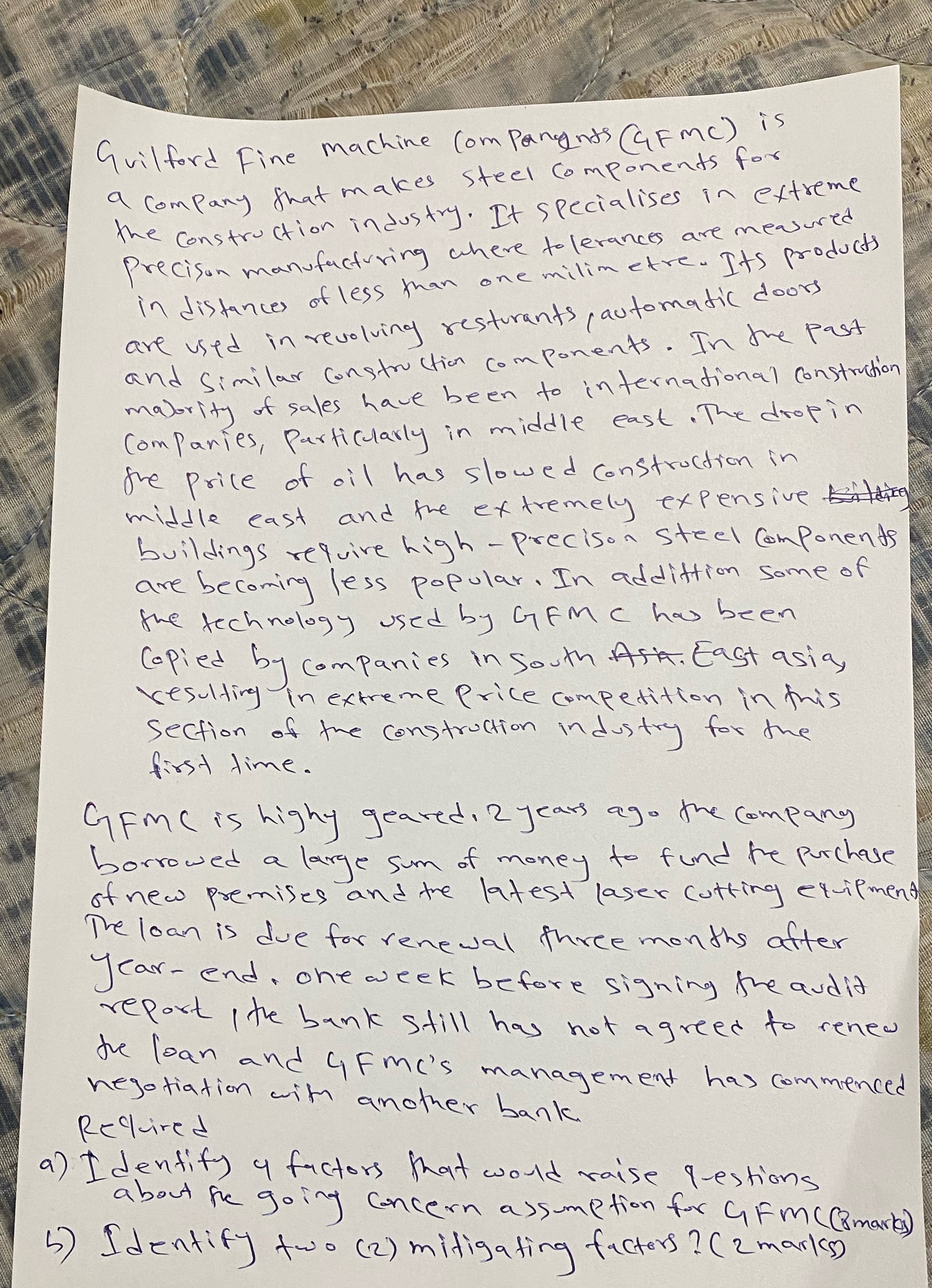 Guilford Fine machine com Pangents ( , FMC ) is 9