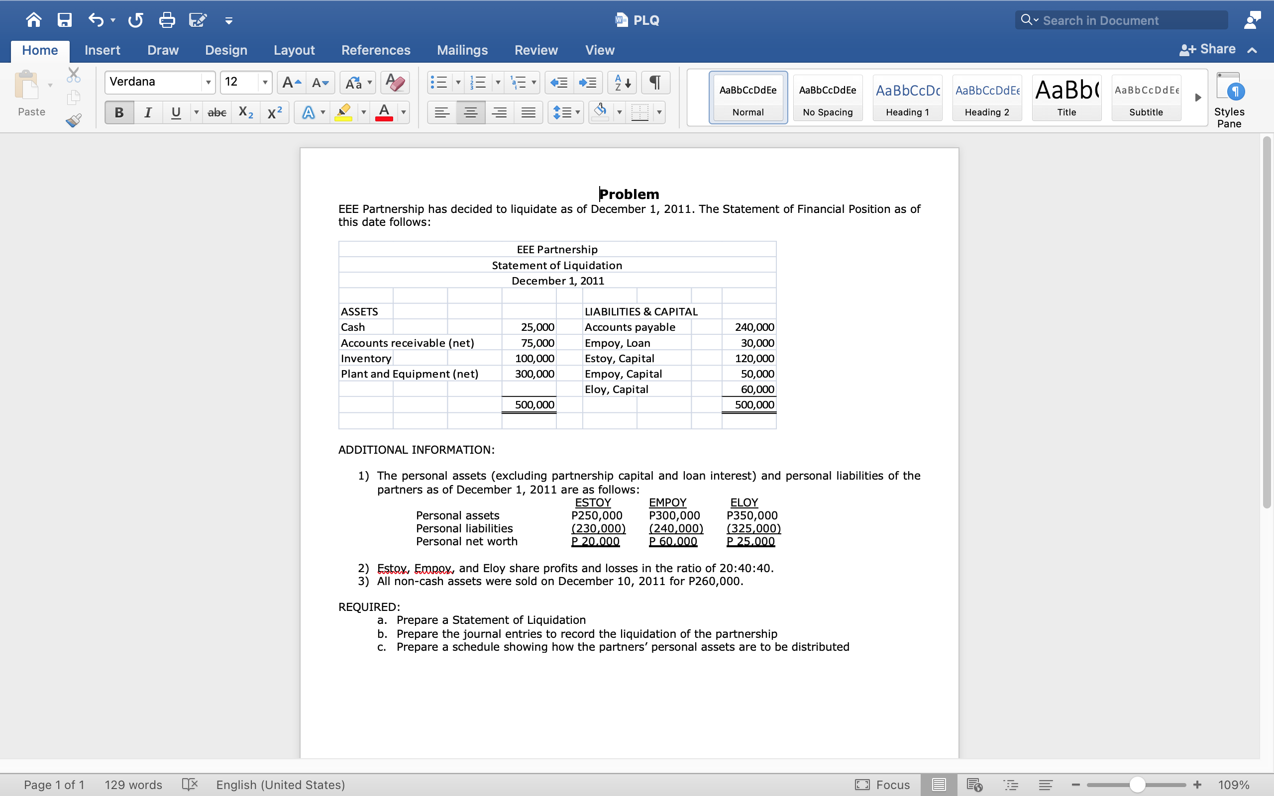 W- PLQ Q Search in Document Home Insert Draw