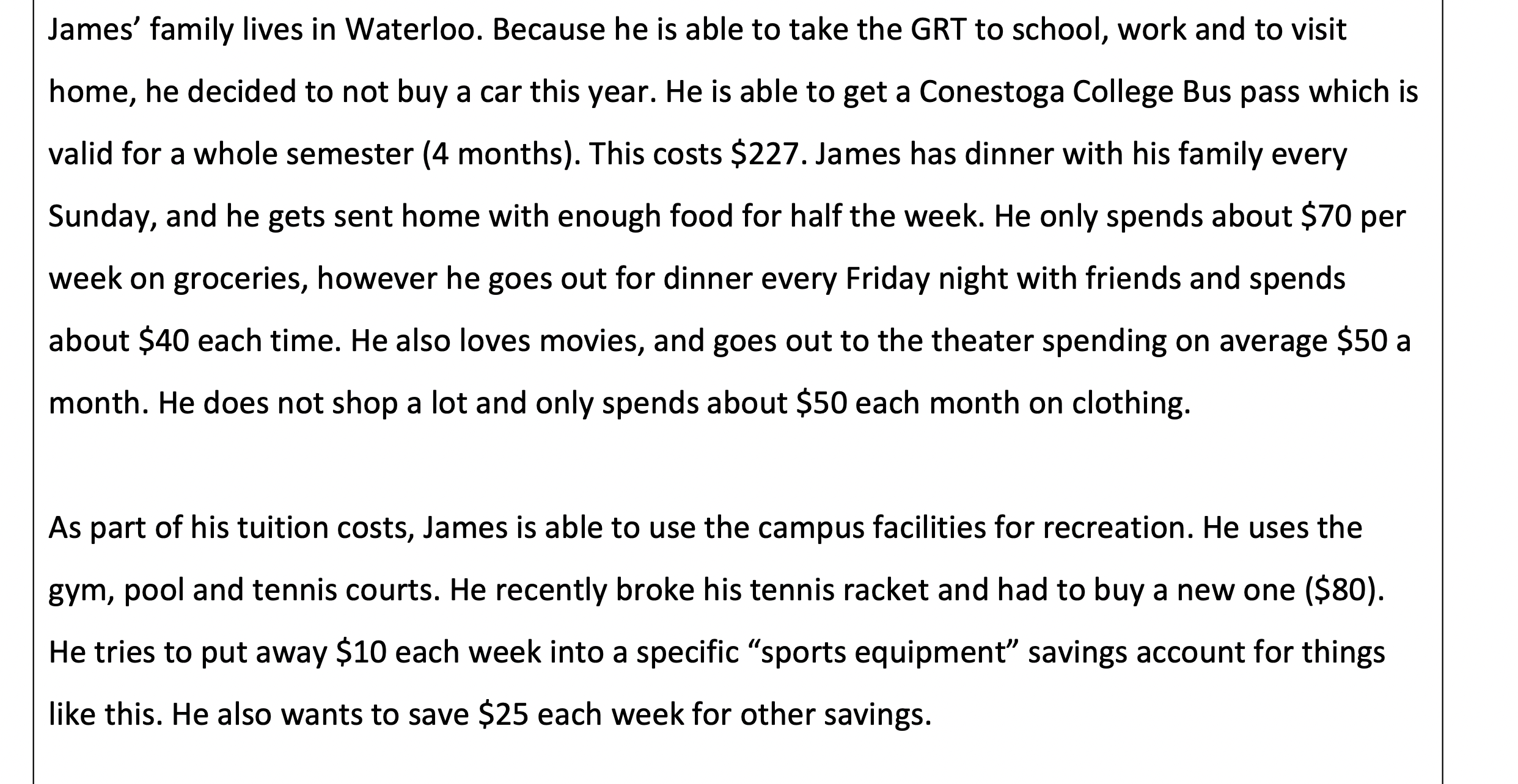 Read the case study below, and complete the