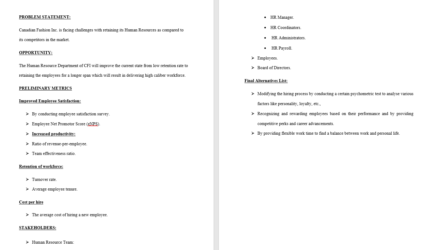 We are working on an assignment for Business Case