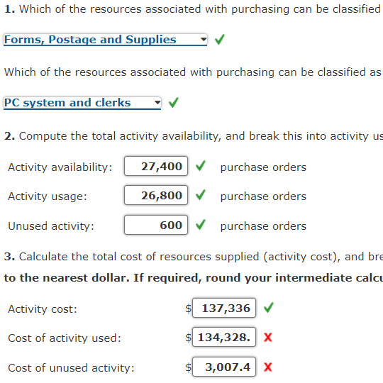 Please calculate for me the third part of Cost of