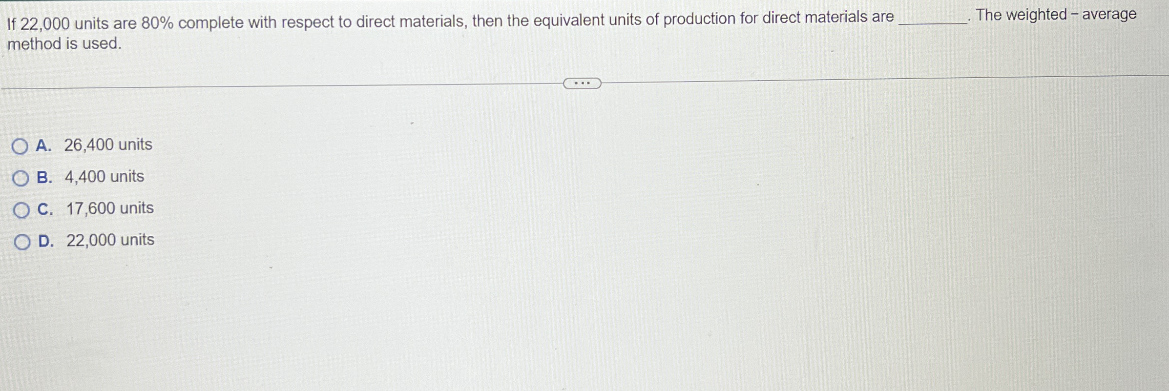 If 2 2 , 0 0 0 units are 8 0 % complete with