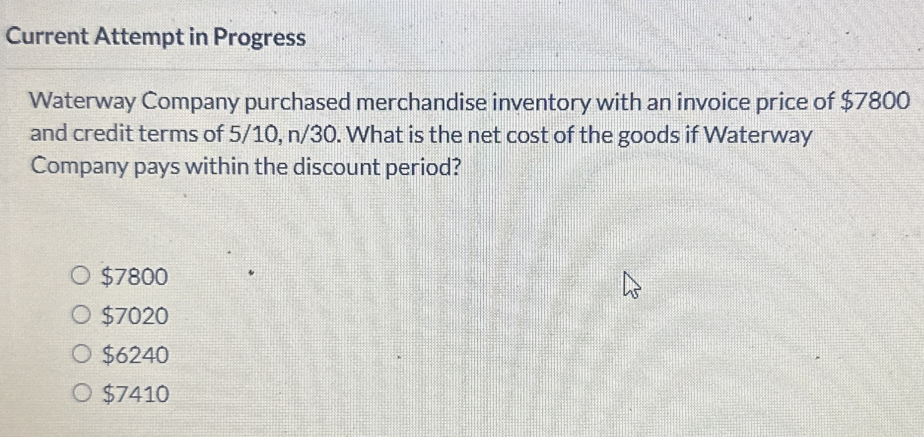 Current Attempt in Progress Waterway Company
