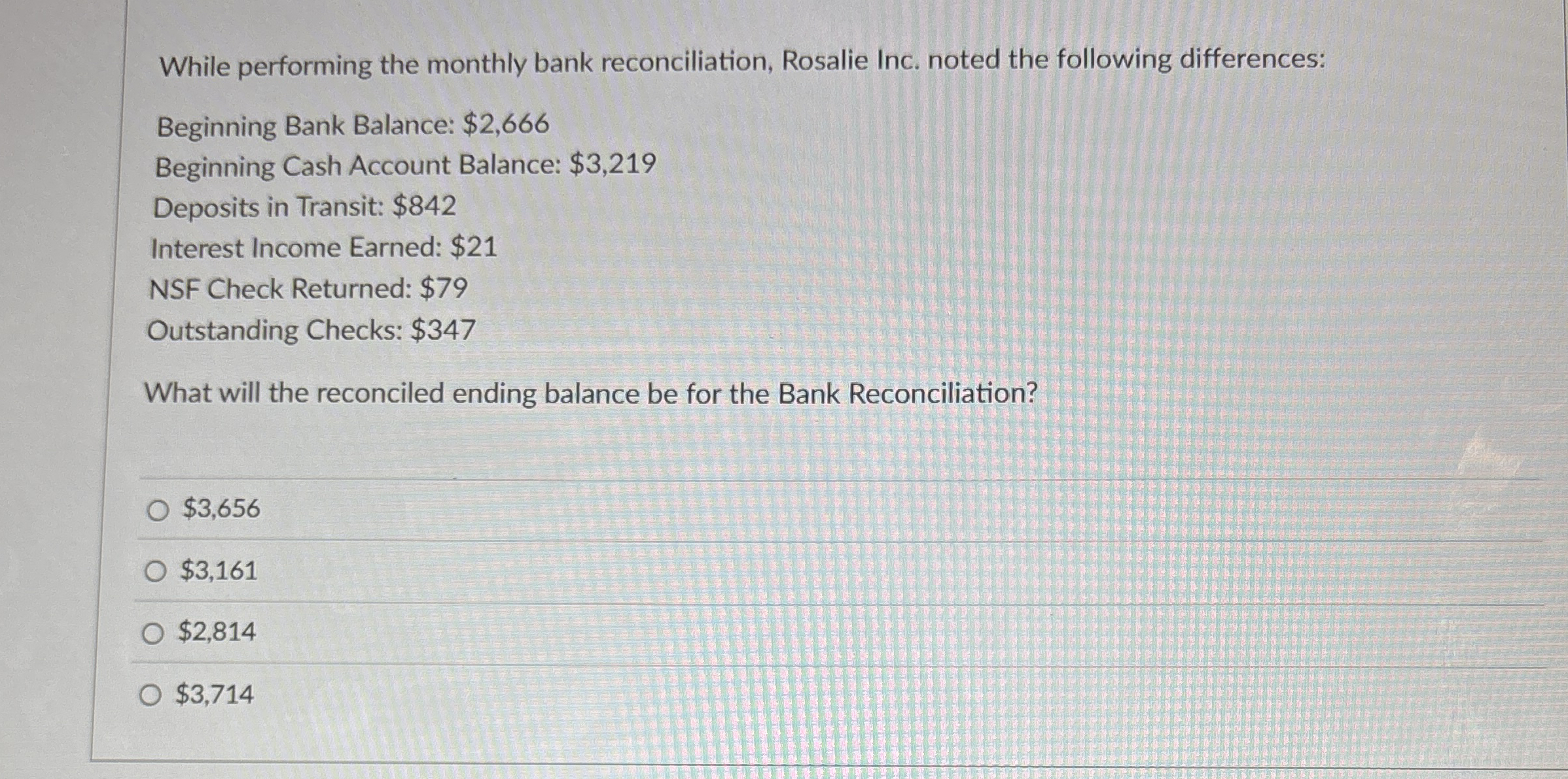 While performing the monthly bank reconciliation,