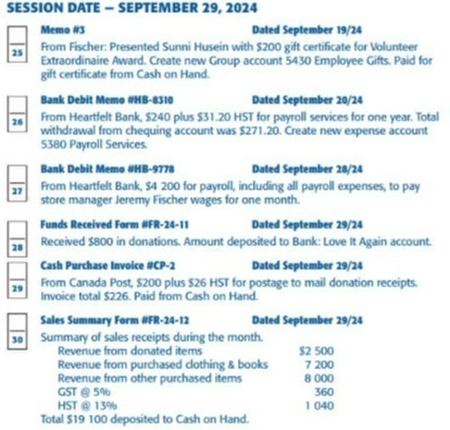 SESSION DATE - SEPTEMBER 29, 2024 Memo #3 Dated