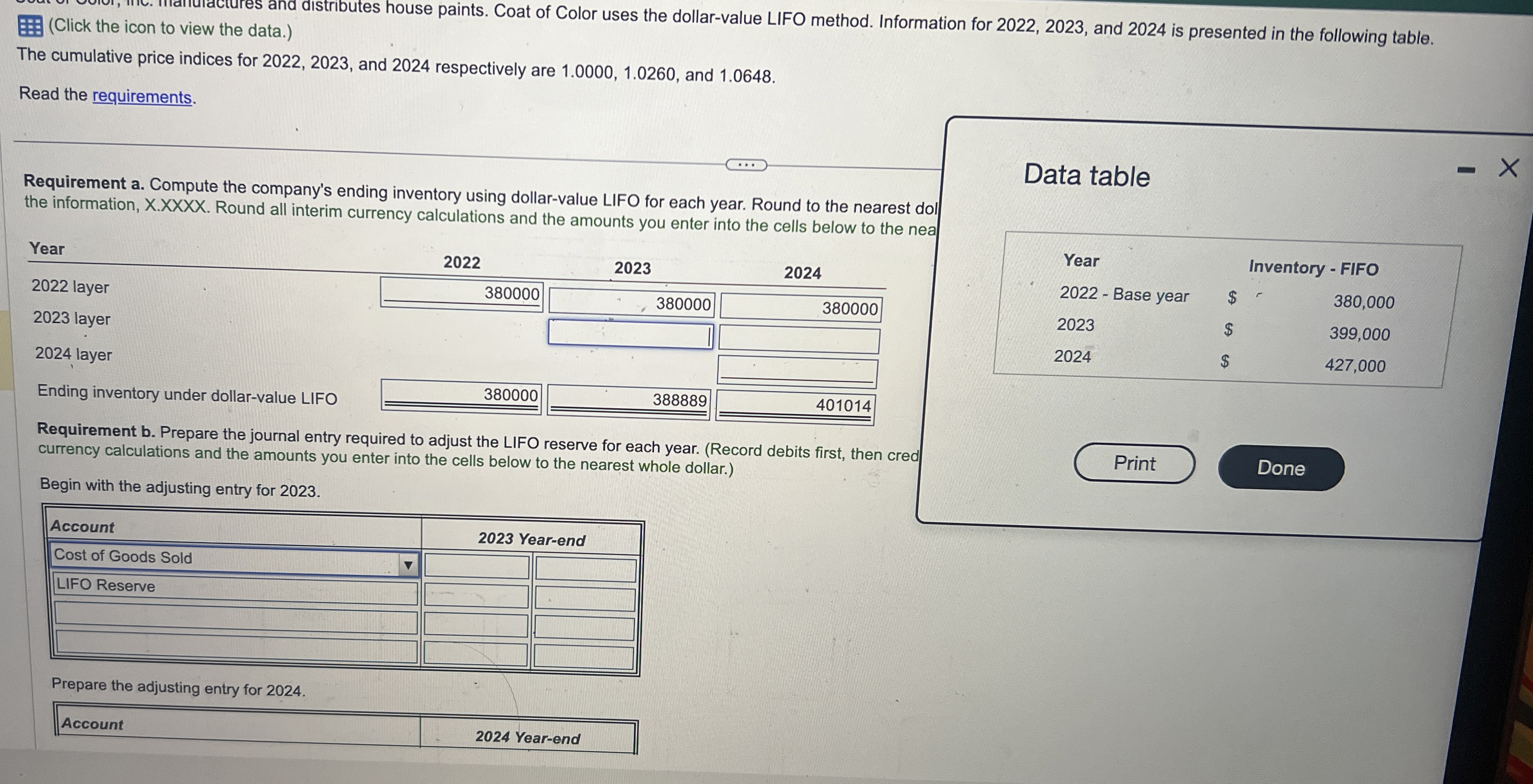 ( Click the icon to view the data. ) The