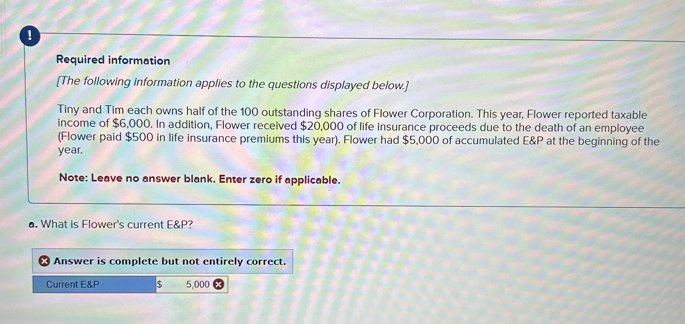 ! Required information [ The following