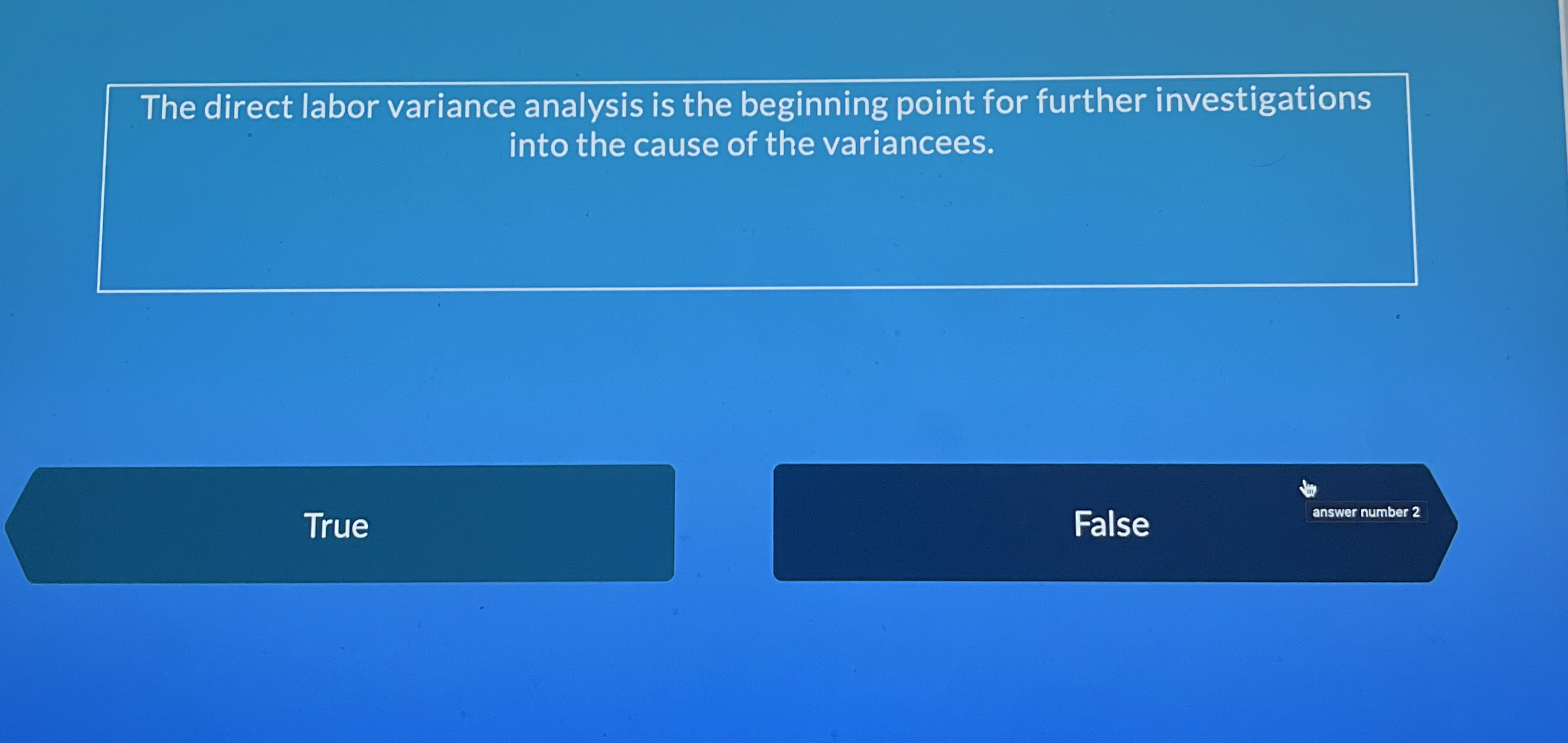 The direct labor variance analysis is the