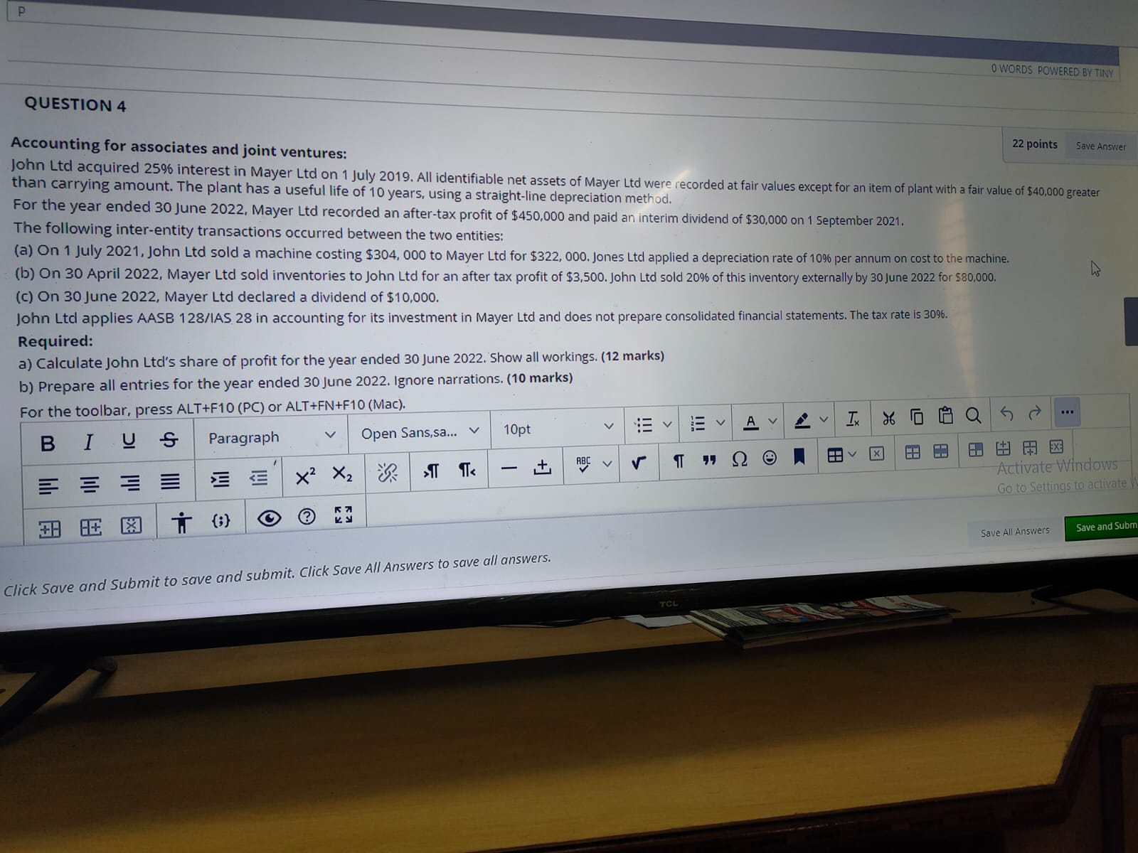 P O WORDS POWERED BY TINY QUESTION 4 Accounting