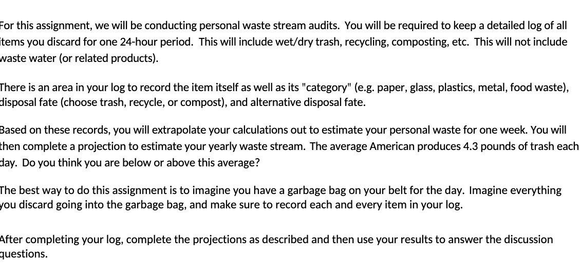 For this assignment, we will be conducting