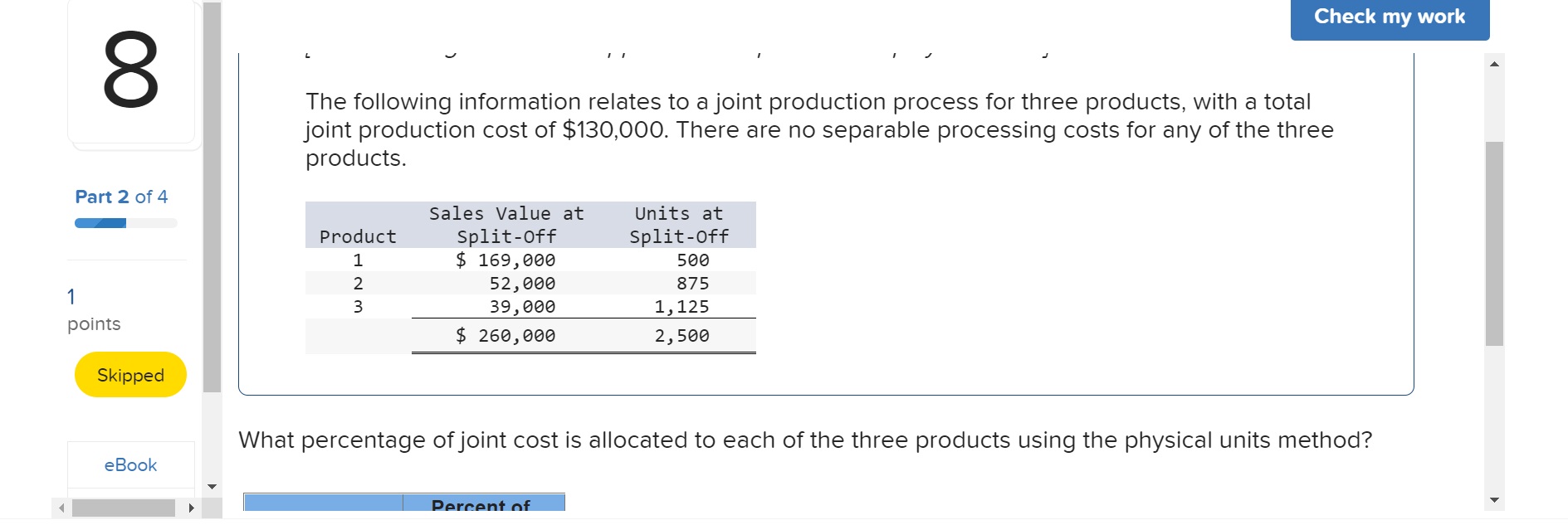 Chapter 7 Connect Homework 0 Saved Help Save &