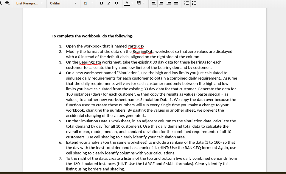 8. Recommend a target inventory level needed for