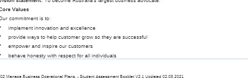 Core Values Our commitment is to: implement