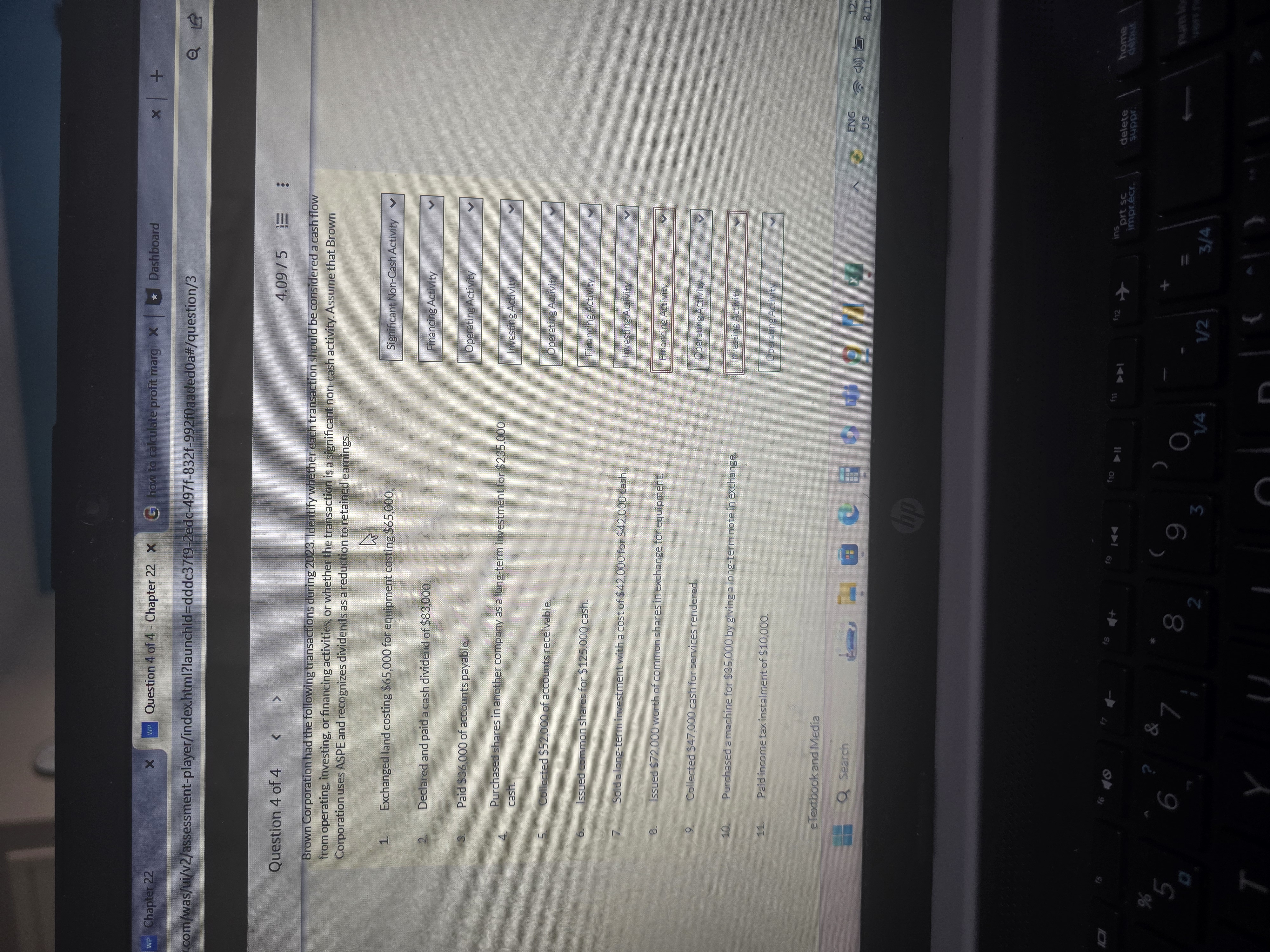 we Chapter 22 we Question 4 of 4 - Chapter 22 x G