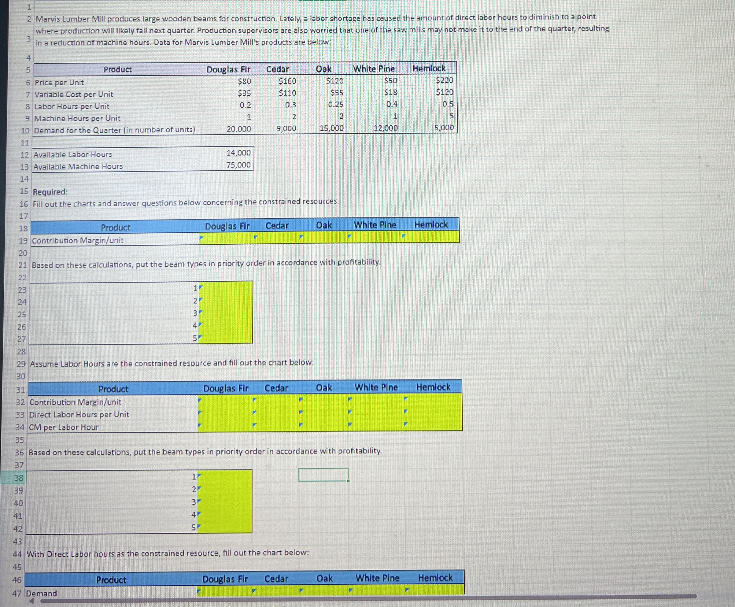Please help by showing formula or excel formula
