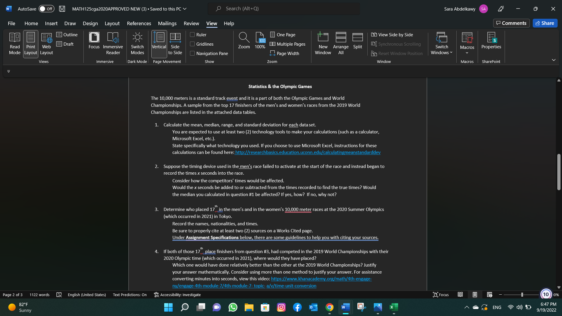I need help with the question #4 w AutoSave Off