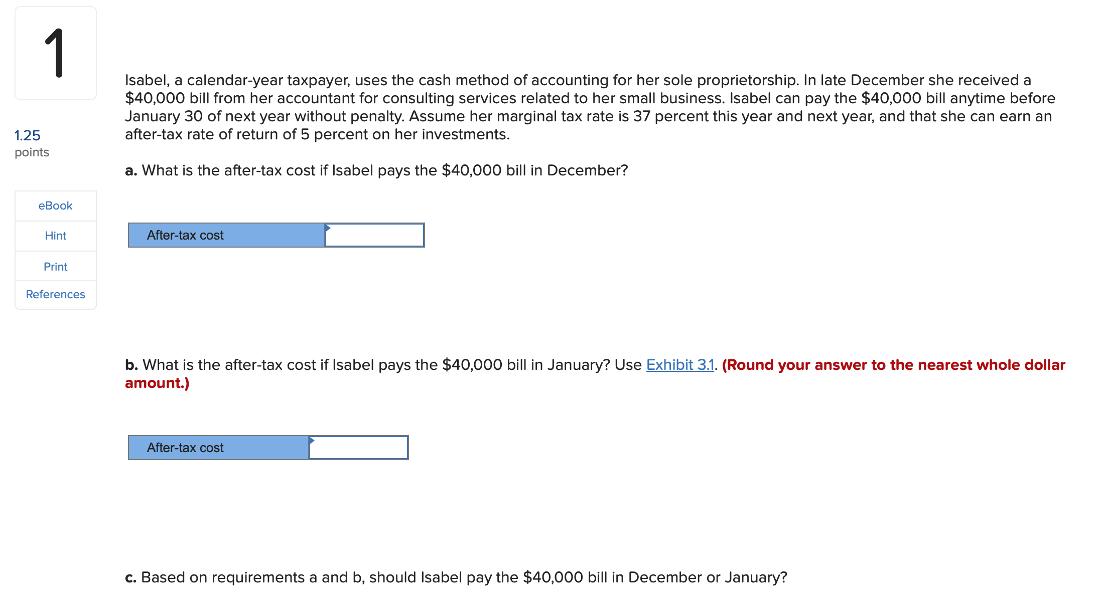 EXHIBIT 3-1 Present Value of a Single Payment at