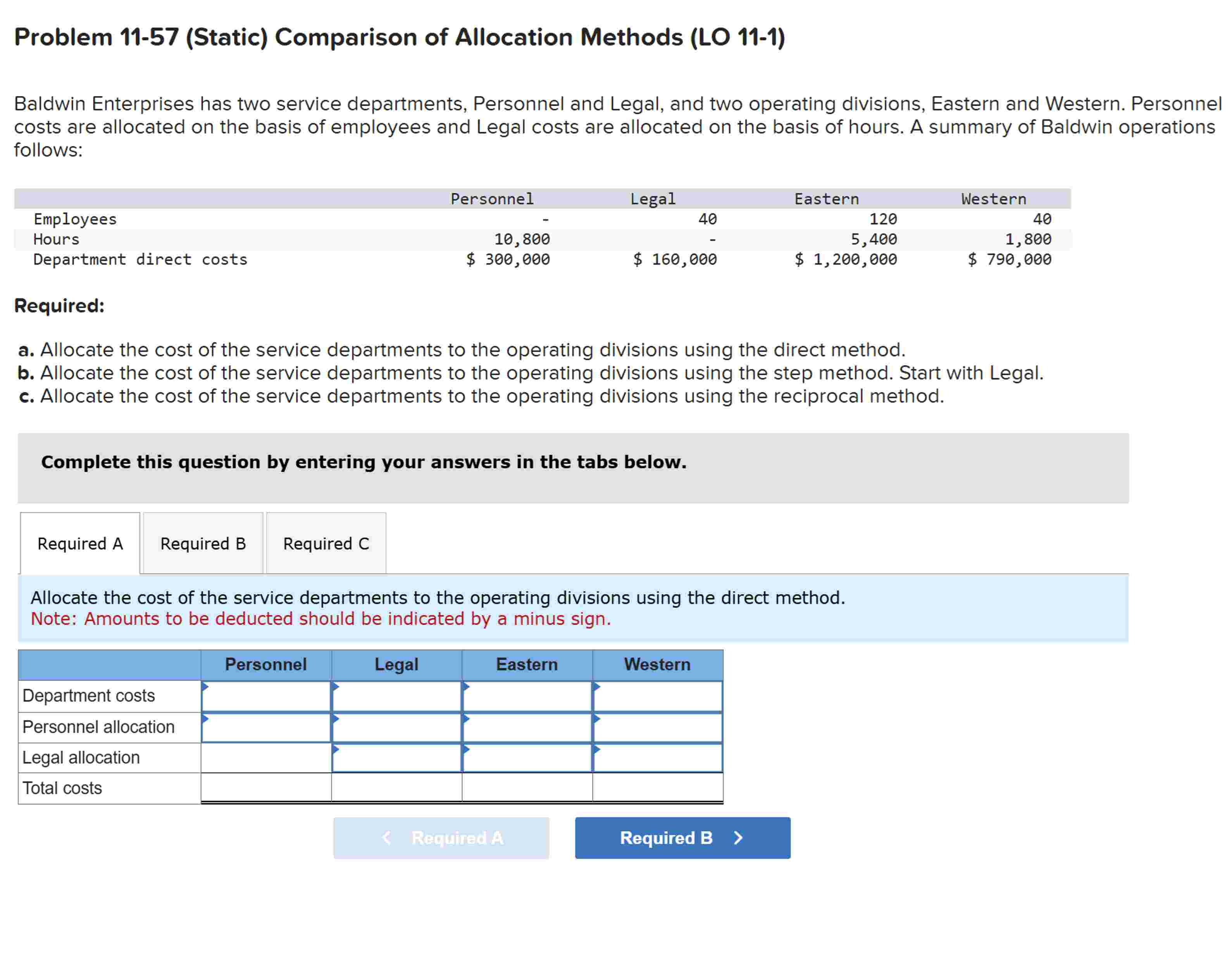 Problem 1 1 - 5 7 ( Static ) Comparison of