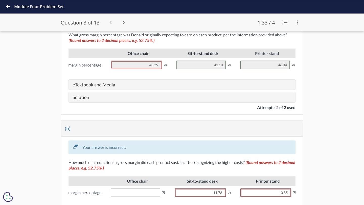 Module Four Problem Set Question 3 of 13 < >