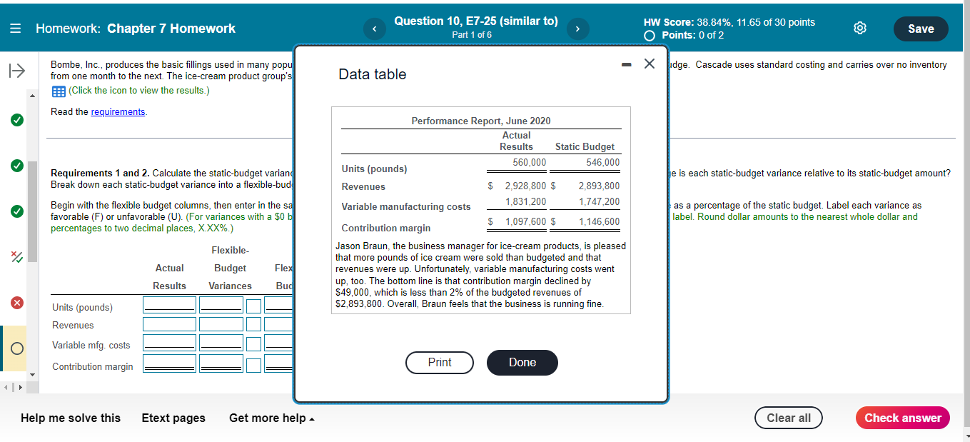 Homework: Chapter 7 Homework Question 10, E7-25